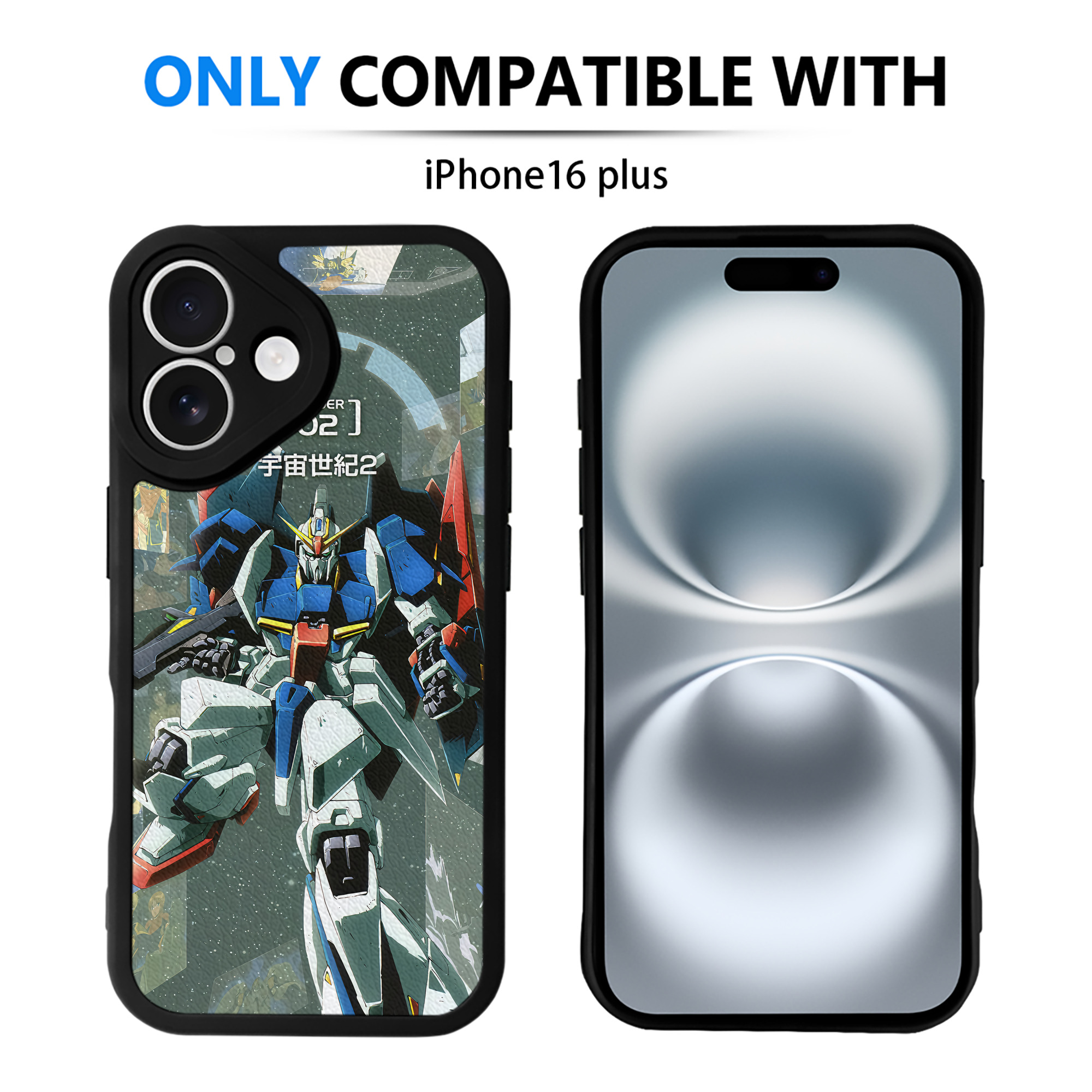 （画像用） 機動戦士ガンダム Mobile Suit Gundam 【iPhone 16シリーズ対応】シリコンスマホケース（レザー調） 材質：シリコン